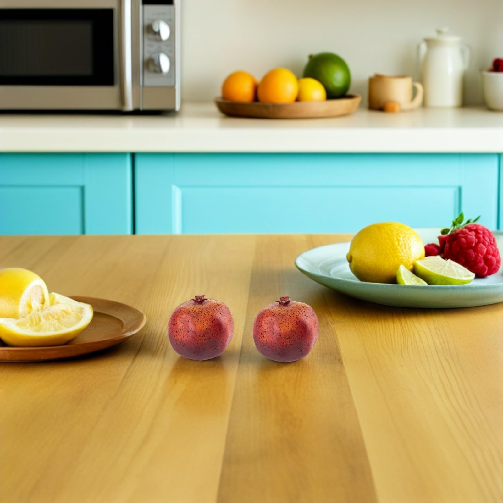 Ipetboom Frutti Artificiali Decorativi 6 Pezzi Melograni Rossi in Schiuma Pesata Design Realistico per Fotografia Alimentare e Spazi Eventi Facile da Posizionare