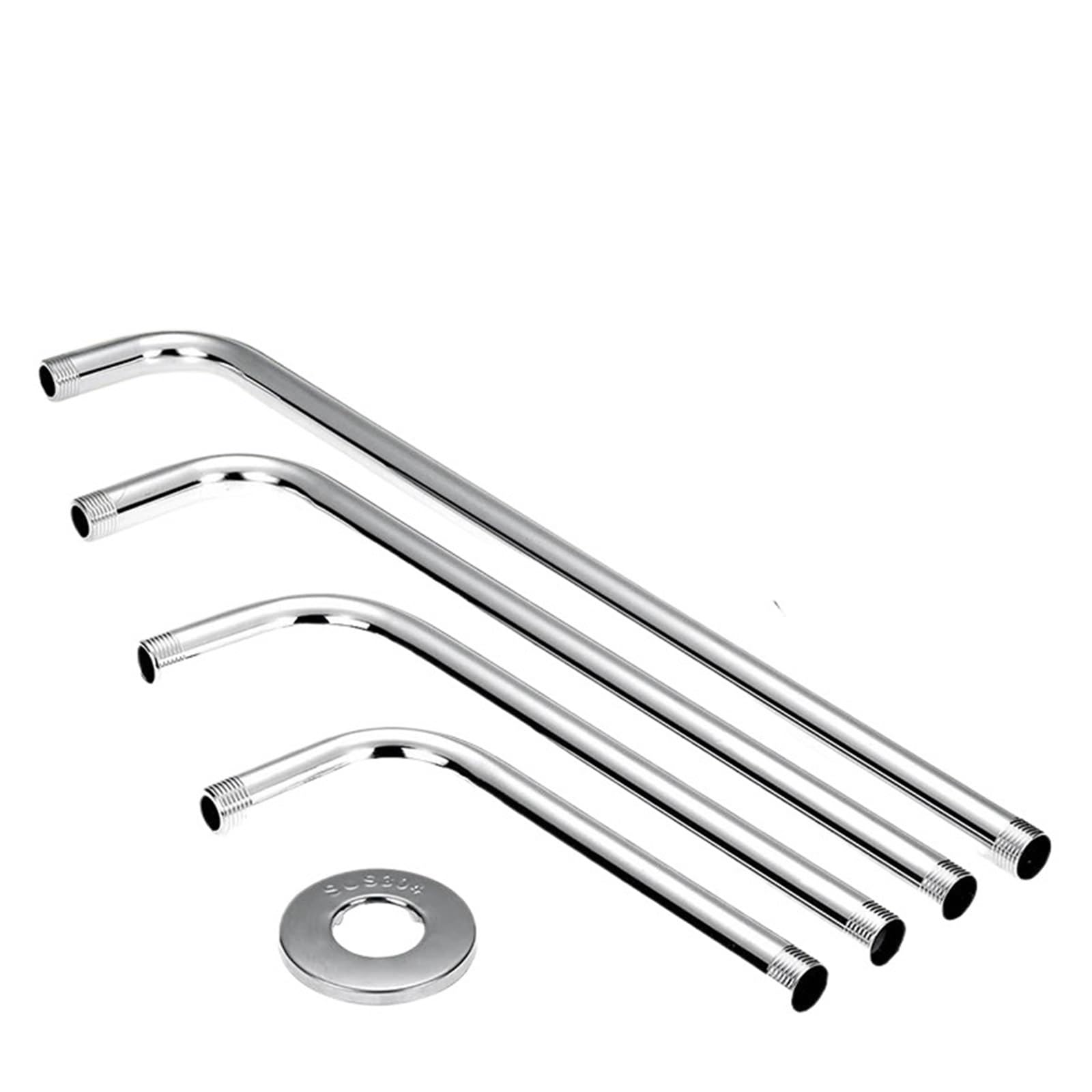 FBHFSUIEF Stainless Steel Shower Head Extension Arm Wall Mounted Tube Rainfall Extend Pipe(42 Cm)