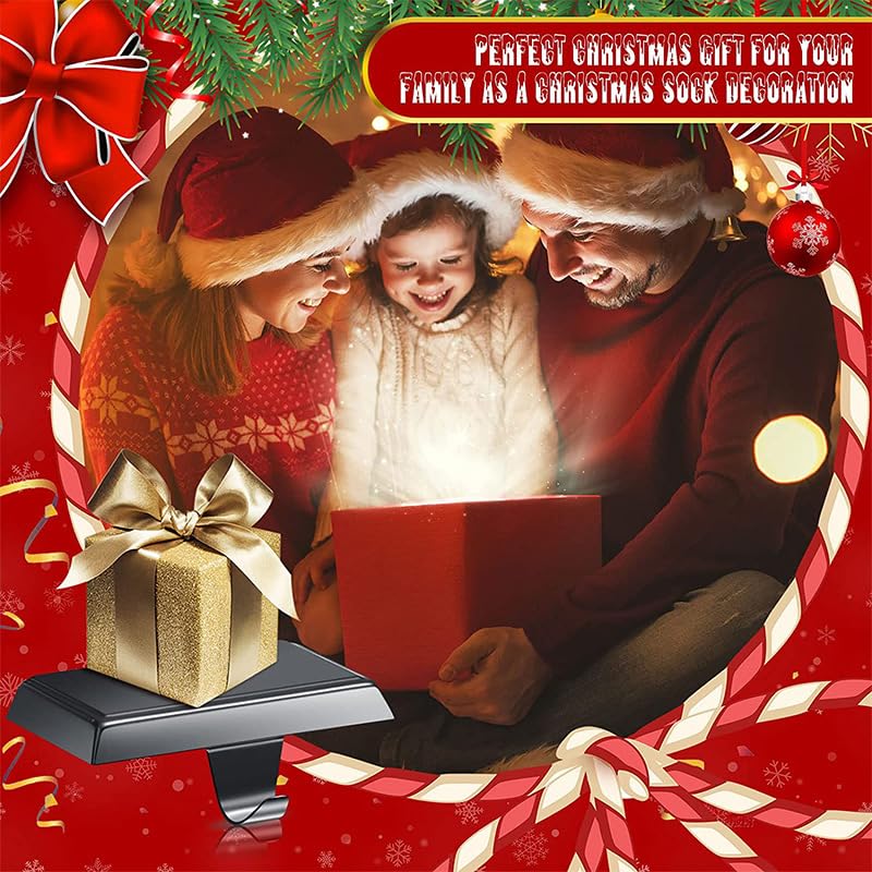 Ganci Per Calze Di Natale In Metallo - Confezione Da 4, Supporto Per Camino - Foto 9