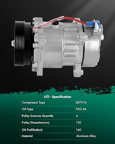 Miniatura 1230 de SCITOO CO 10739C - Compresor de CA compatible con Honda Element 2.4L 2003 2004 2005 2006 2007 2008 2009 2010 2011