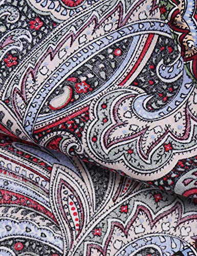 Coofandy ZTJ00Y808_WR_L Men'S Floral Print Button Down Casual Long Sleeve Hawaiian Retro Flower Shirt thumb #6