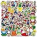 BLOUR 100pcs Zeichentrickfigur Super Mario Aufkleber DIY Dekoration Laptop Gepäck Helm Wasserbecher Kühlschrank Gitarre Skateboard