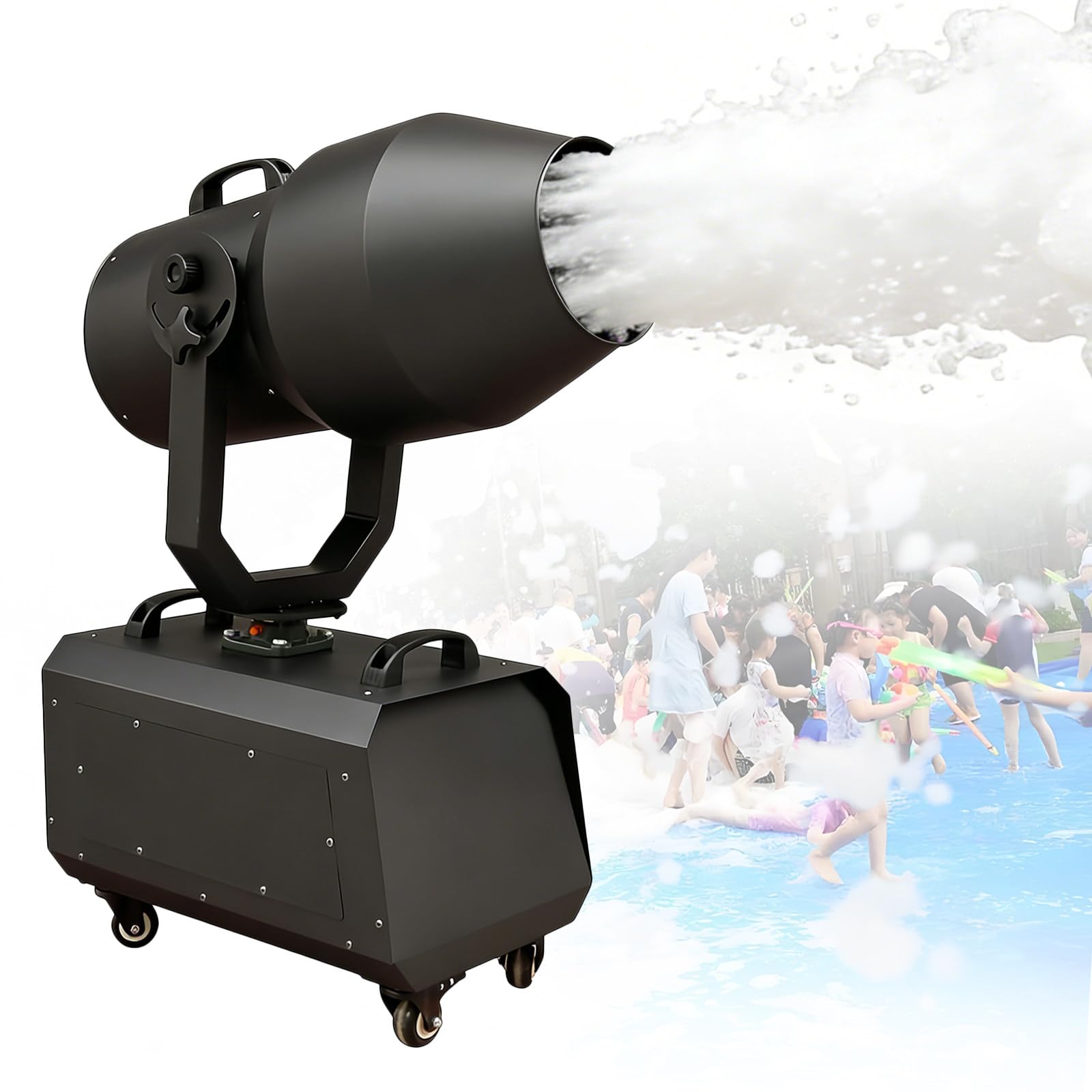 SAIYERUS Professional 2000W Foam Machine for Outdoor Parties, Shaking Head Jet Bubble Machine with 5-8m Distance and 80㎡ Coverage, for Themed Parties, Festivals, Concerts, Weddings, School Events