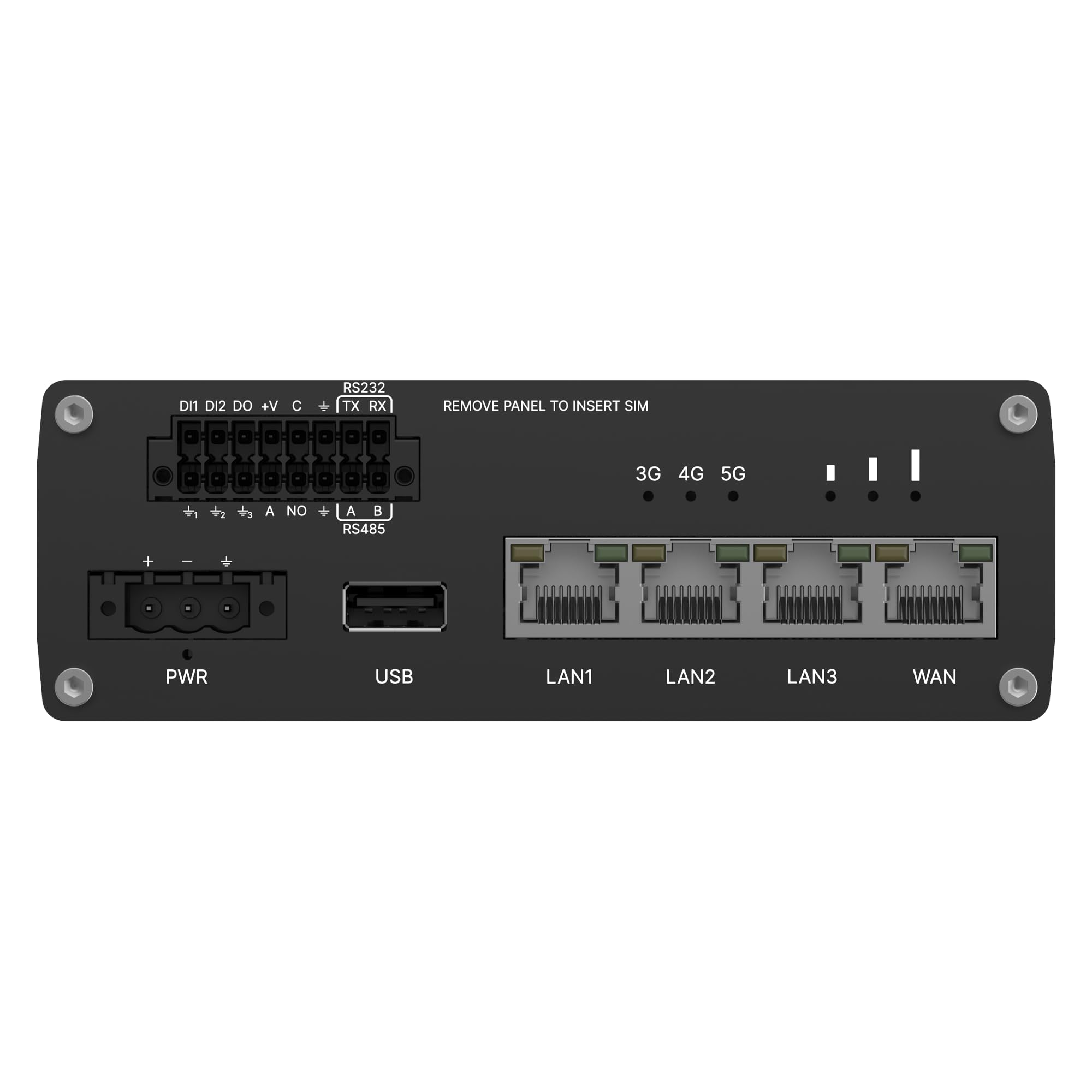 RUTM55 [without PSU] WiFi/5G - LTE router, RS232/RS485, dual - SIM, eSIM, 3-PIN power input - Warranty: 24M