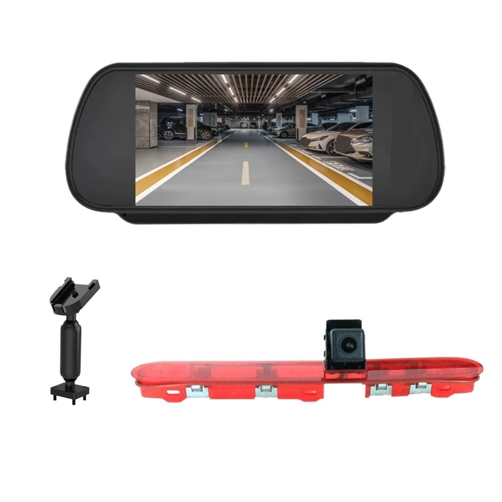 Cámara De Luz Freno con Monitor Espejo Retrovisor 7 Pulgadas para Citroen para Spacetourer (2016-2019) Cámara De Aparcamiento