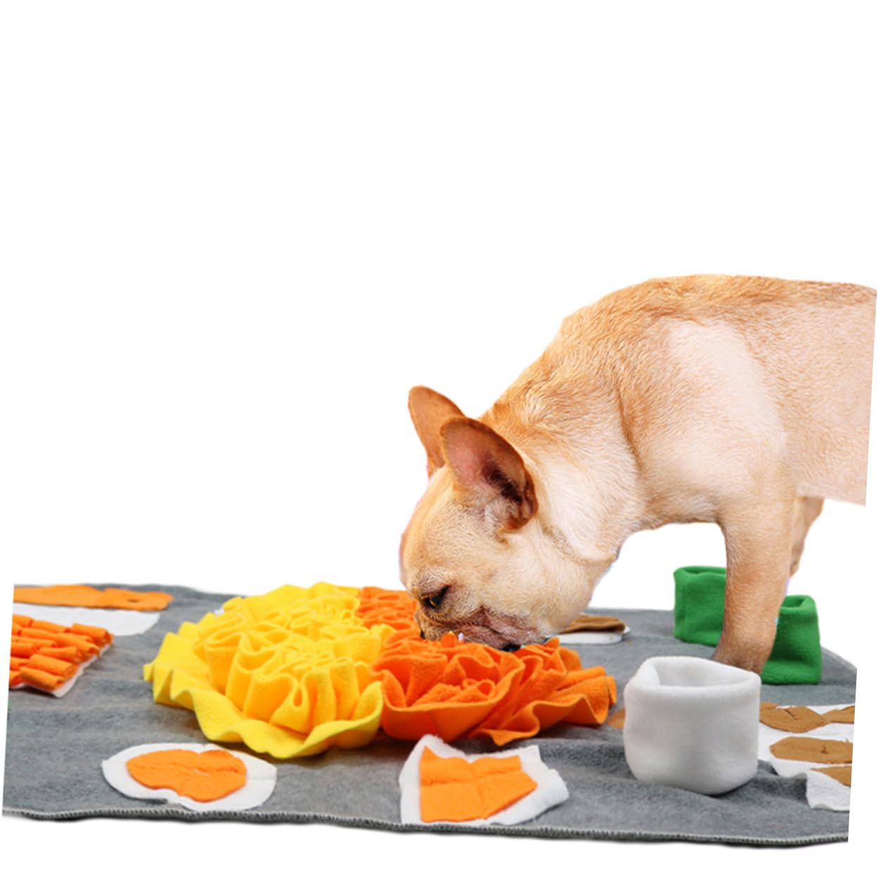 Kisangel Tapis Reniflant pour Chien en Flanelle Tapis Alimentation Lente pour Animaux de Compagnie