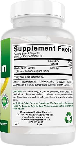 Miniatura 6 de Best Naturals Masilla de masilla 500 mg 60 cápsulas (paquete de 2)