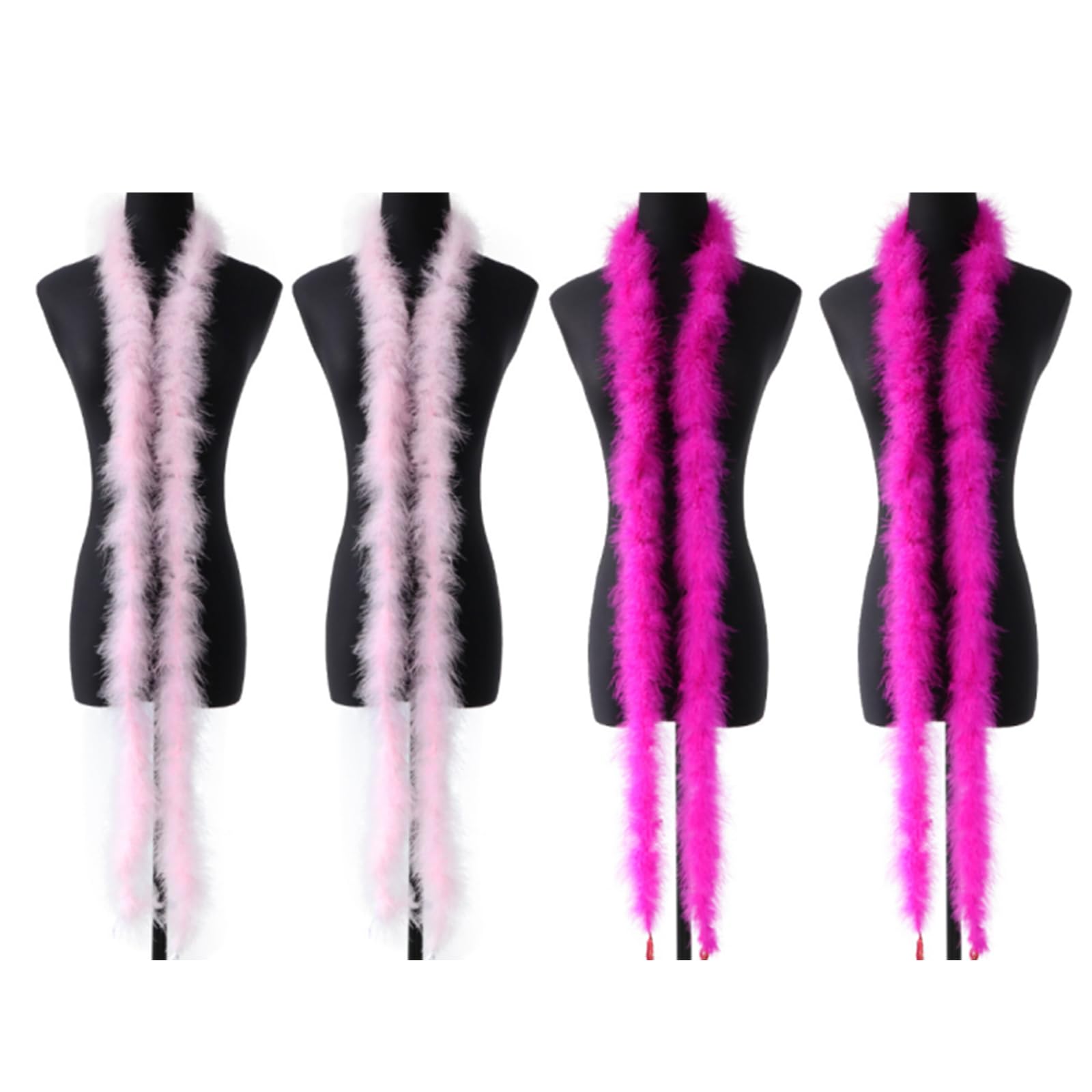Boa Plume Boa à Plumes Fulenyi - Accessoire Déguisement Rose Din Boa à  Plumes Pour Soirée
