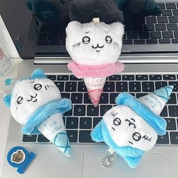 ハチワレ ぬいぐるみ・マスコット アイスクリーム型　2点セット 2025年最新】ハチワレアイスクリームぬいぐるみの人気アイテム