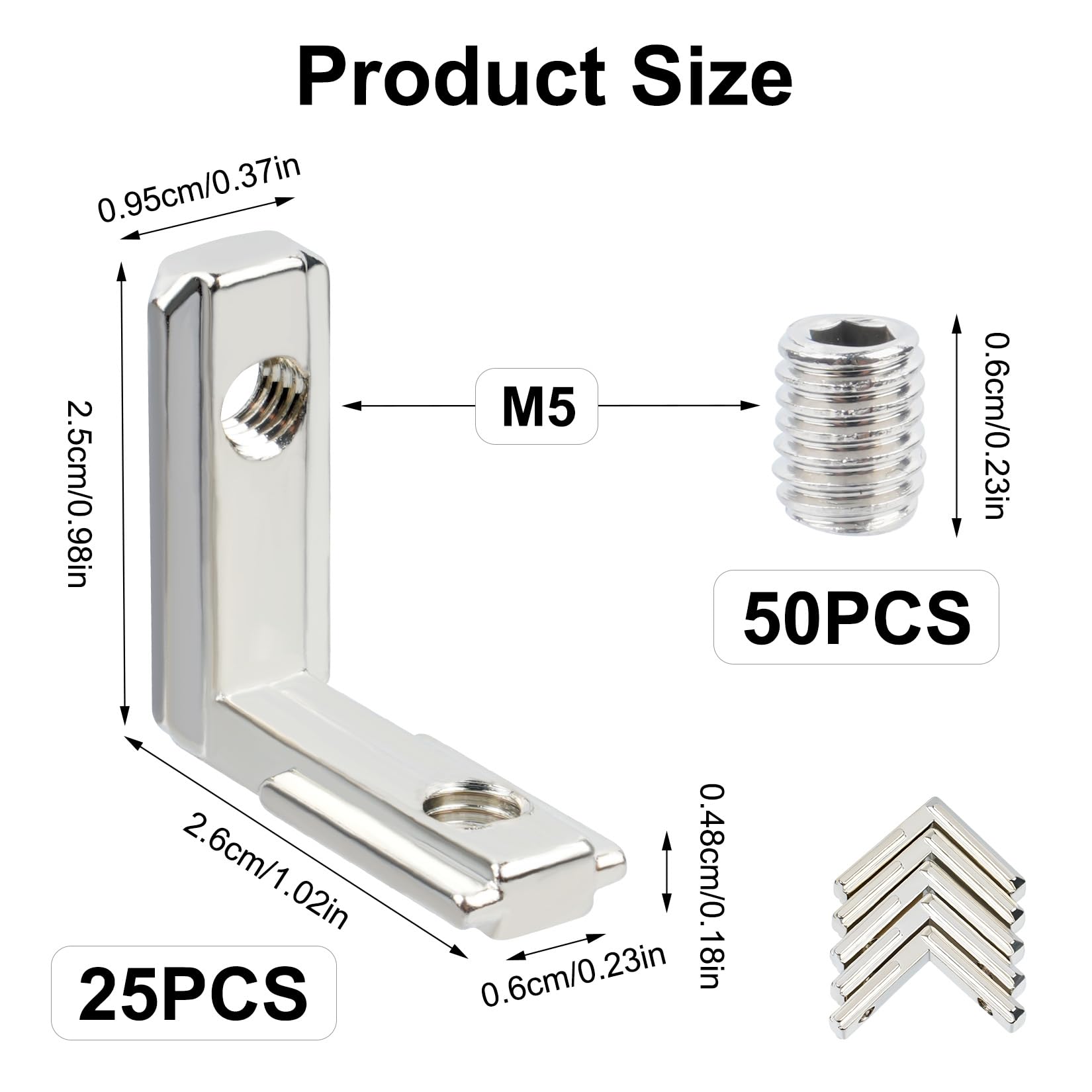 AUTOUTLET 10 x T-sleuf T-groef binnenhoek, aluminium profiel 4040 groef