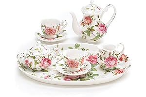 Burton & Burton Miniature Saddlebrooke 8-piece Porcelain Tea Set