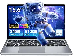 Laptop para jogos, processador i5 para laptop de 15,6 polegadas (até 3,60 GHz), SSD DDR3 de 24 GB de 512 GB, tela Full HD 1920 x 1200, abertura de ângulo de 180, WiFi 5, HDMI, Win 11 Pro, computador