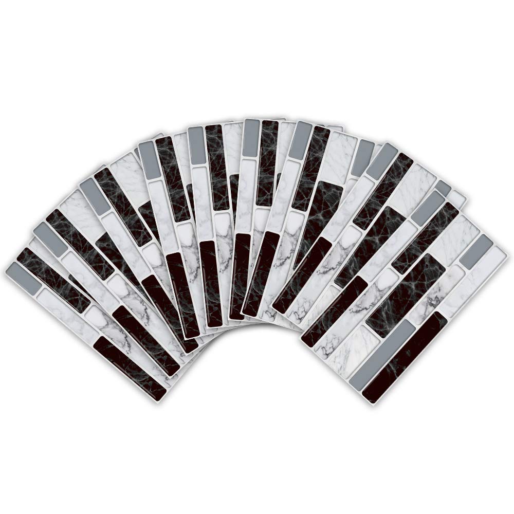 Alwayspon Marble Effect Tile Transfer Sticker, Peel & Stick Self