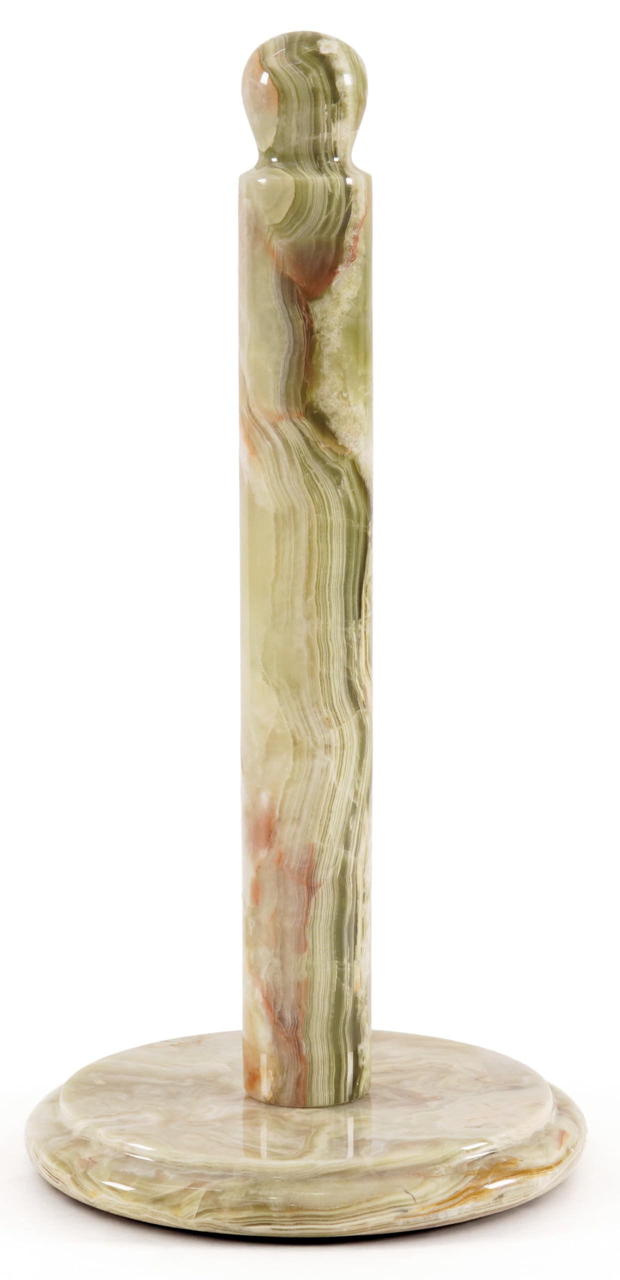 Porte-serviettes en marbre vert onyx fait main de luxe pour cuisine