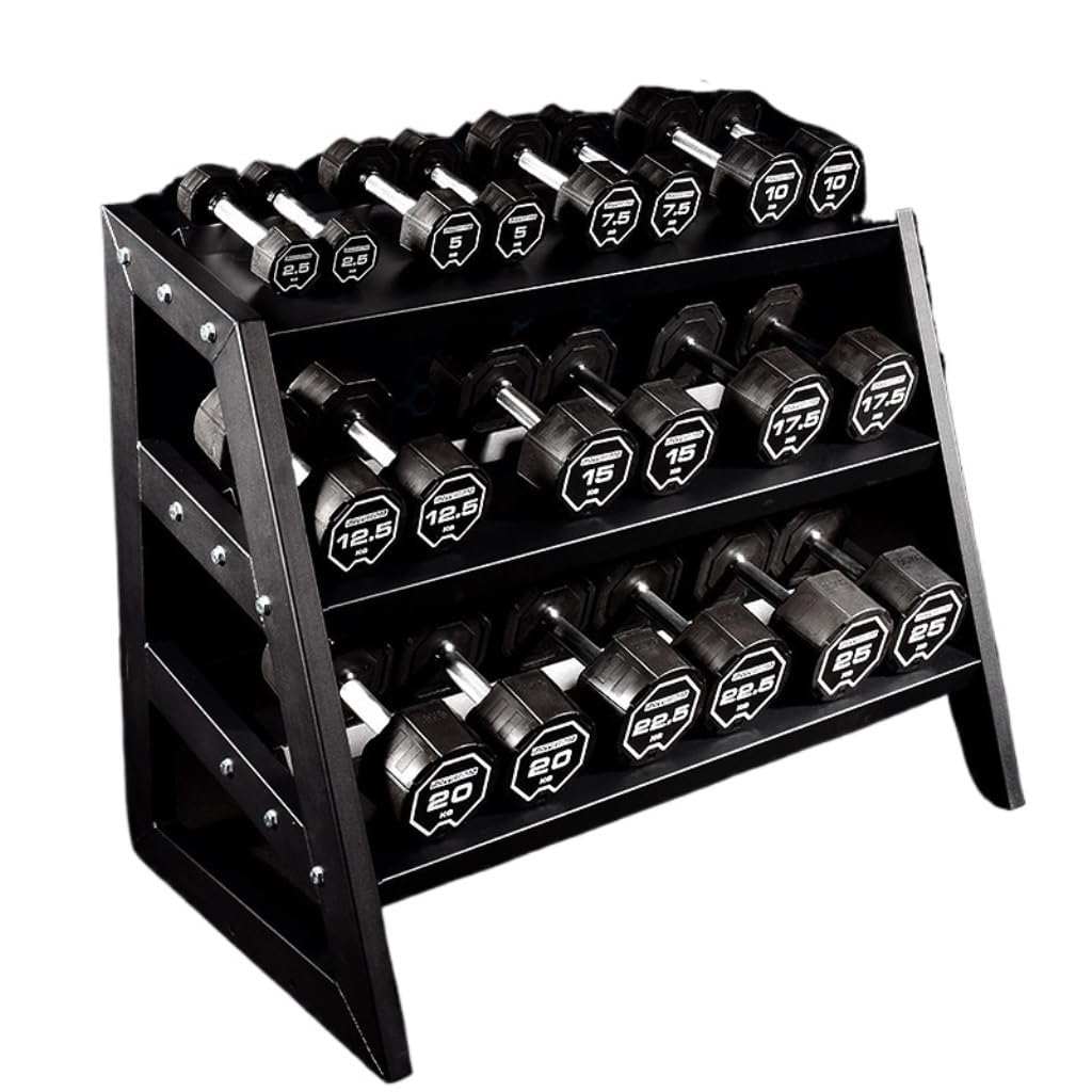 Dumbbel Environmentally Friendly PVC Fixed Dumbbell Dumbbell Rack Mens Home Gym Training Dumbbell Equipment Sett Barbell 275kgA Black