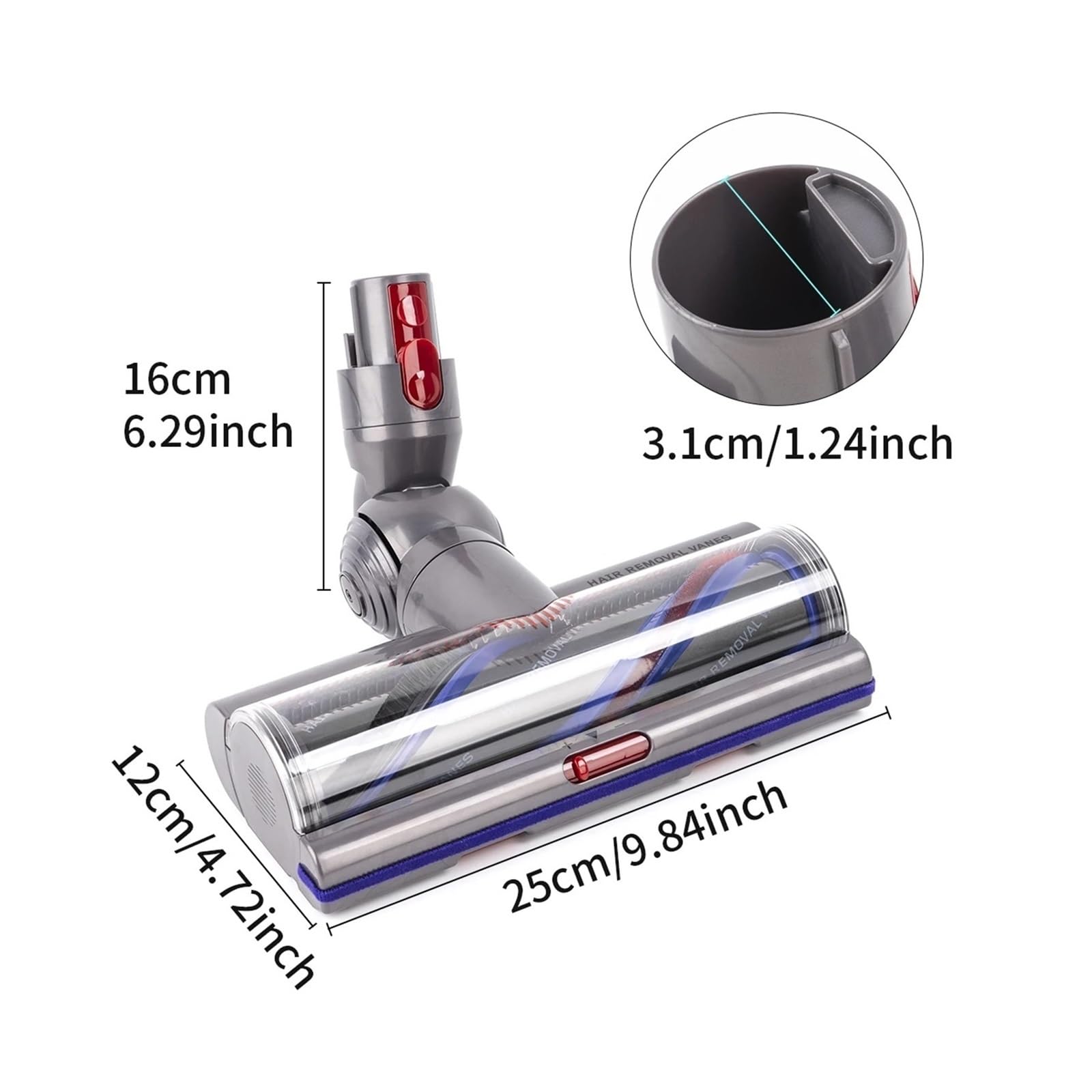 Cabezal De Cepillo De Vacío De Alto Par, Compatible Con V7 V8 V10 V11 V15