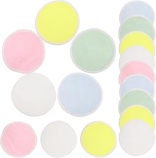 Beavorty Almofadas Removedoras De Maquiagem Reutilizáveis 20 Peças Almofadas Removedoras De Maquiagem De Fibras De Bambu Almofadas De Limpeza Facial Esponja De Pó De Maquiagem Rodadas De