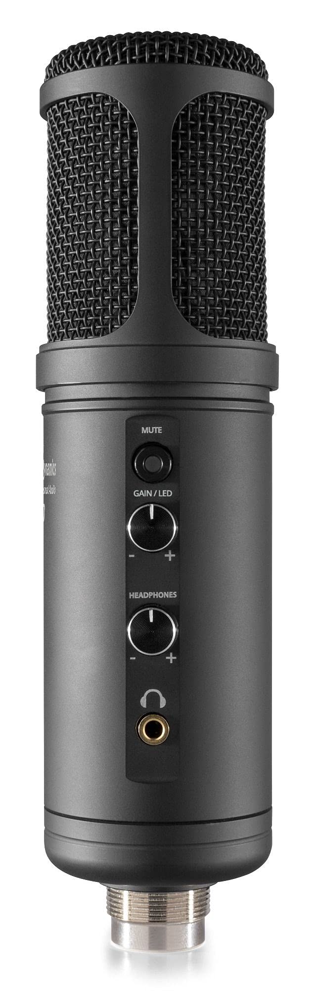 Power Dynamics PCM120 microfono Condensador Broadcasting & Streaming con trípode de Mesa e iluminación LED, microfono USB, Ideal para Crear Contenido de Youtube, Twitch, Gaming, Podcast, Color Negro