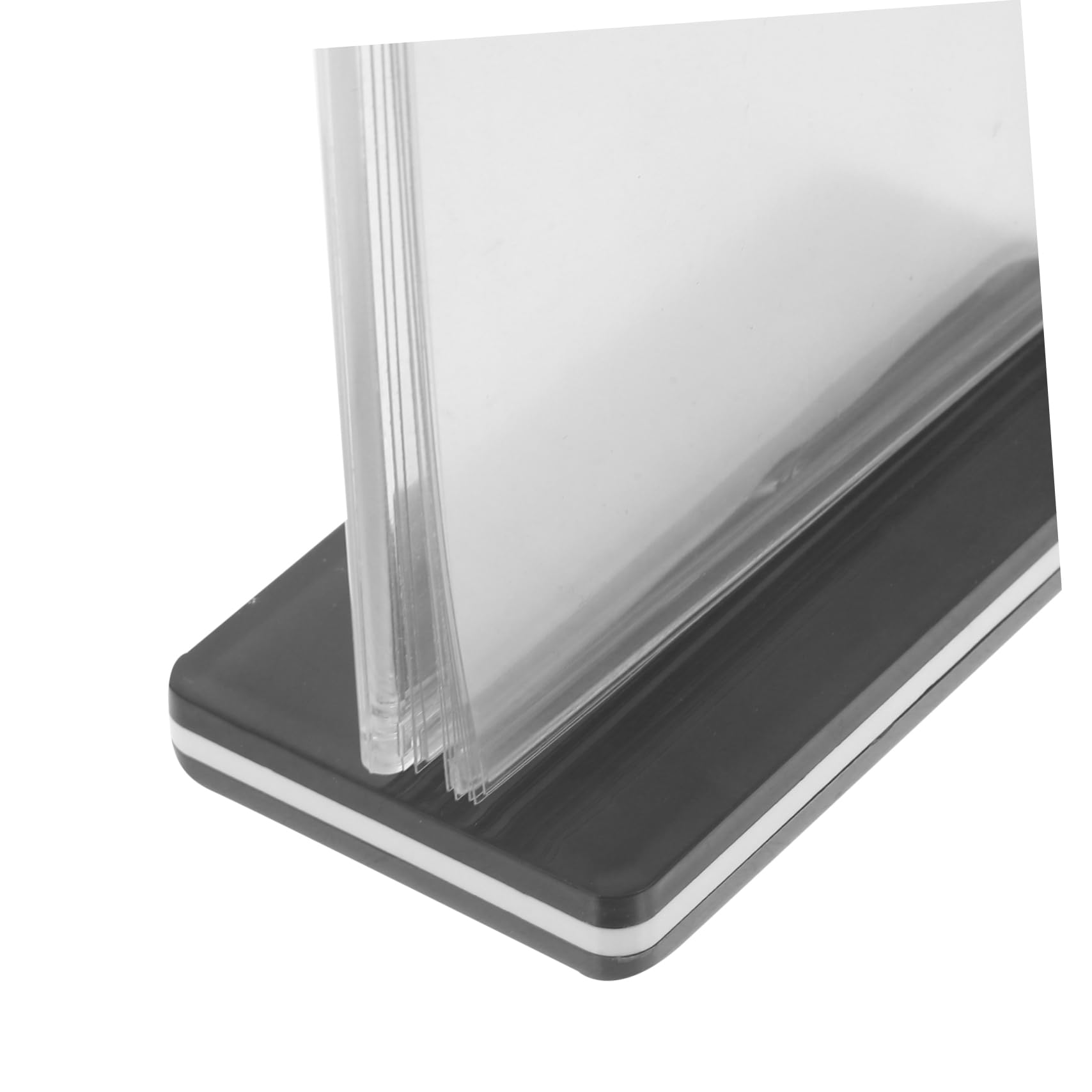 Operitacx 3piezas Soporte De Menú Transparente Para Exhibición De Precios Restaurantes y Supermercados Soporte De Mesa Vertical Para Carteles y Menús Display