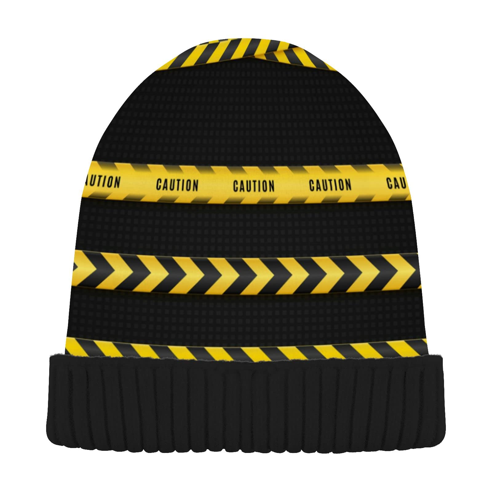 Black and White Cow Print Beanie Hat Winter Hat Skull Cap Knit Beanies Warm Slouchy Hat for Women Men