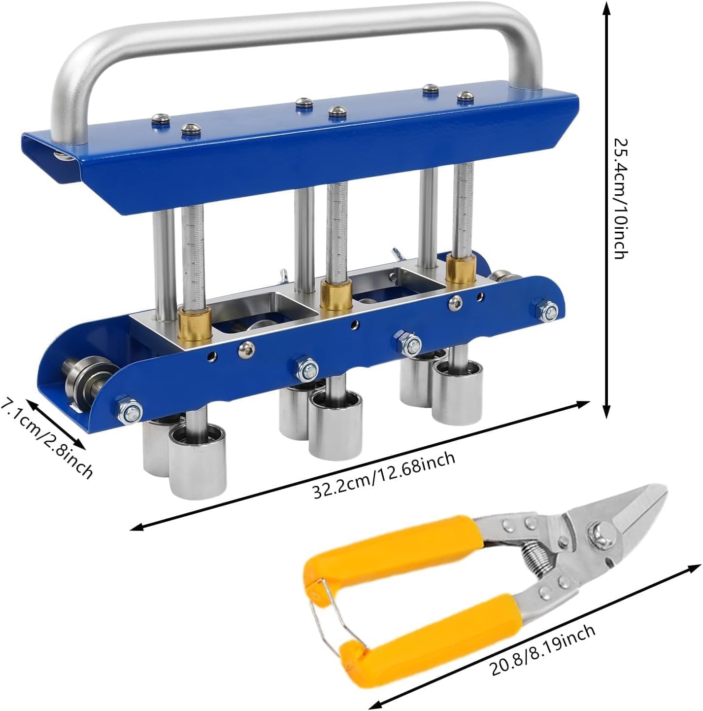 Dobladora de rodillos de borde de 3 estaciones, máquina laminadora de bordes de chapa, ángulo de flexión ajustable, para hojas finas, ideal para hacer carteles