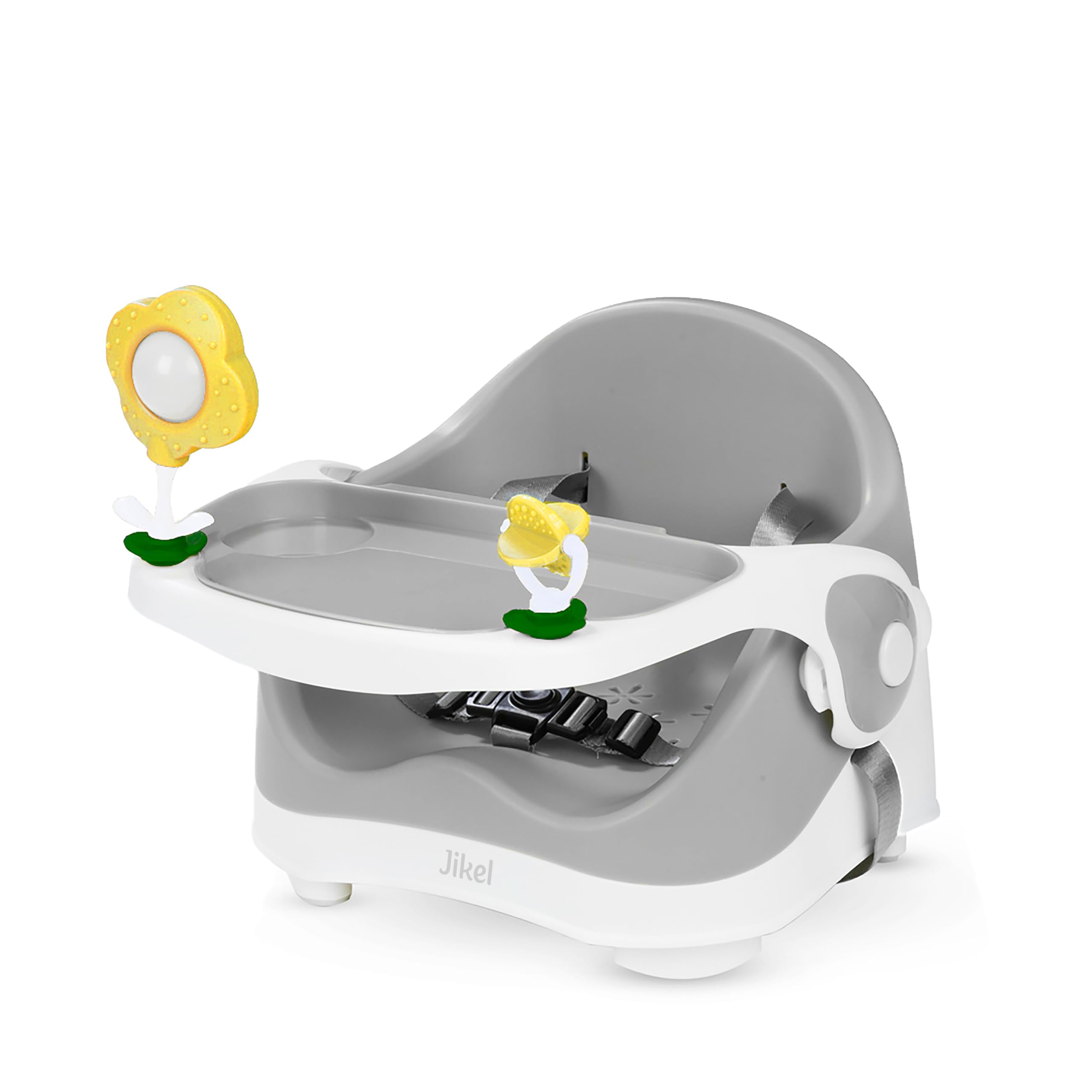 Jikel Modz Booster Feeding and Discovery 2-in-1 Chair with Toys , Adjustable Height,6–36 Months, Removable Tray Cover, Lightweight