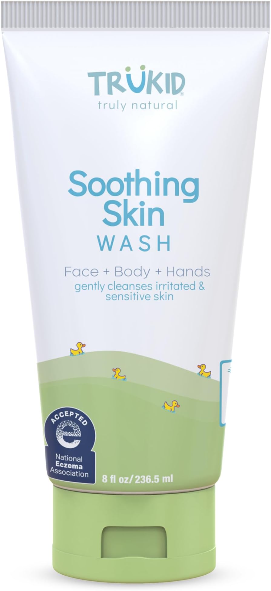 TruKid Kids Body Wash, Unscented Face, Body & Hand Wash for Delicate Skin - NEA-Accepted for Eczema – Dermatologist Tested, Non-Toxic, Tear-Free Baby Bath Essential, 8 fl oz
