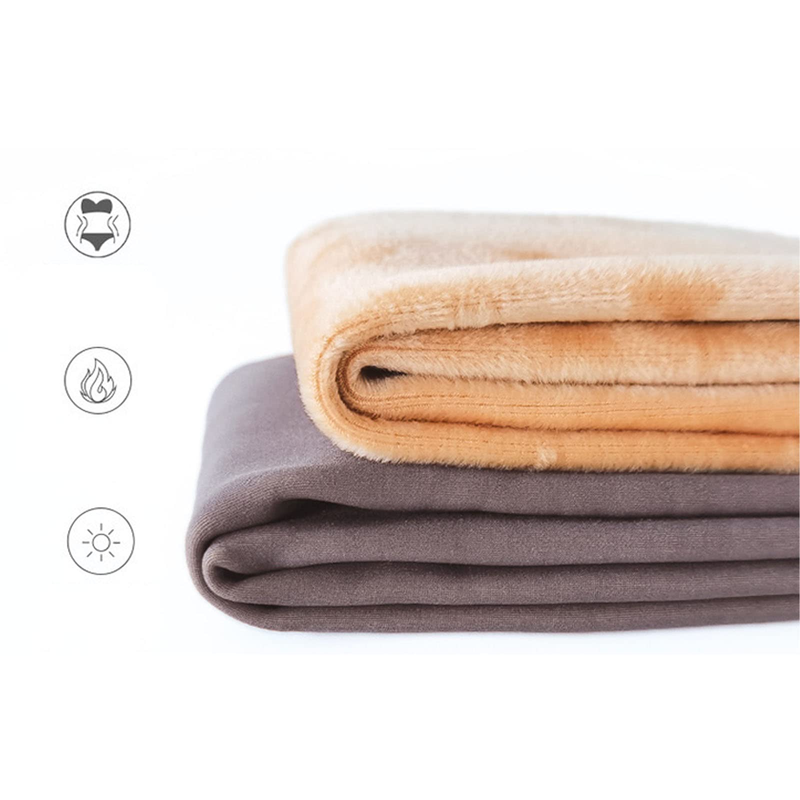 Calzamaglia Invernale da Donna Calzamaglia Elastica Collant in Pile Collant Senza Cuciture Superelastiche Opache 2PCS