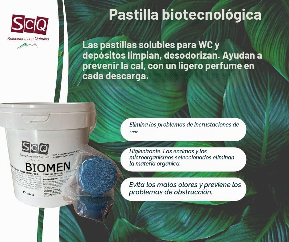 Pastillas limpiadoras biológicas para cisternas urinarios e inodoros I elimina malos olores I evita atascos cañerias I mantiene Limpio el wc, libre de sarro e incustraciones