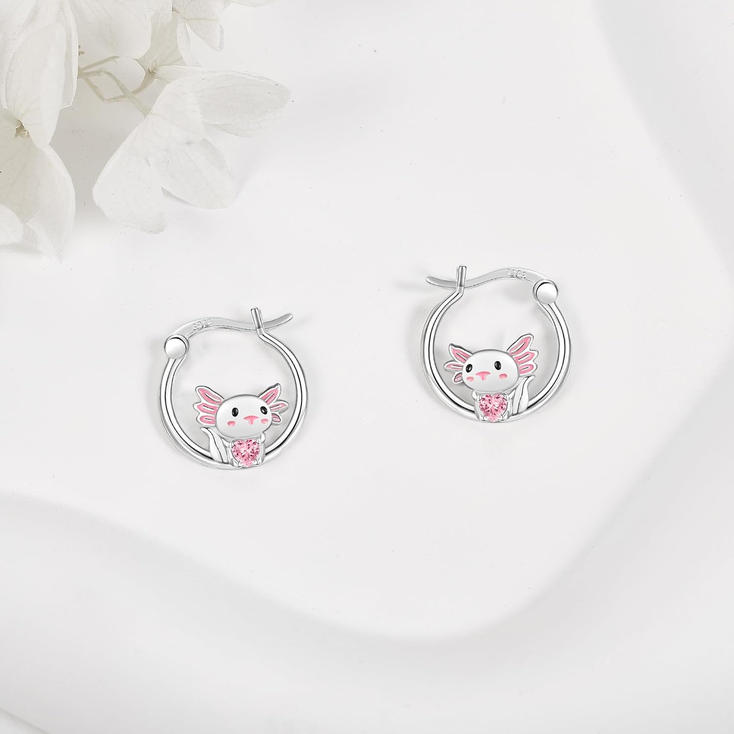 URONE Animal Hoop Earrings for Women Sterling Silver Cute Hypoallergenic Earrings Gifts for Women - Image 4