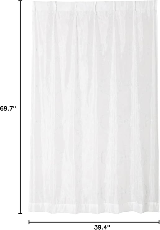 Francfranc Franc Remanifi Lace Curtain H176 x W 100cm White (Lace