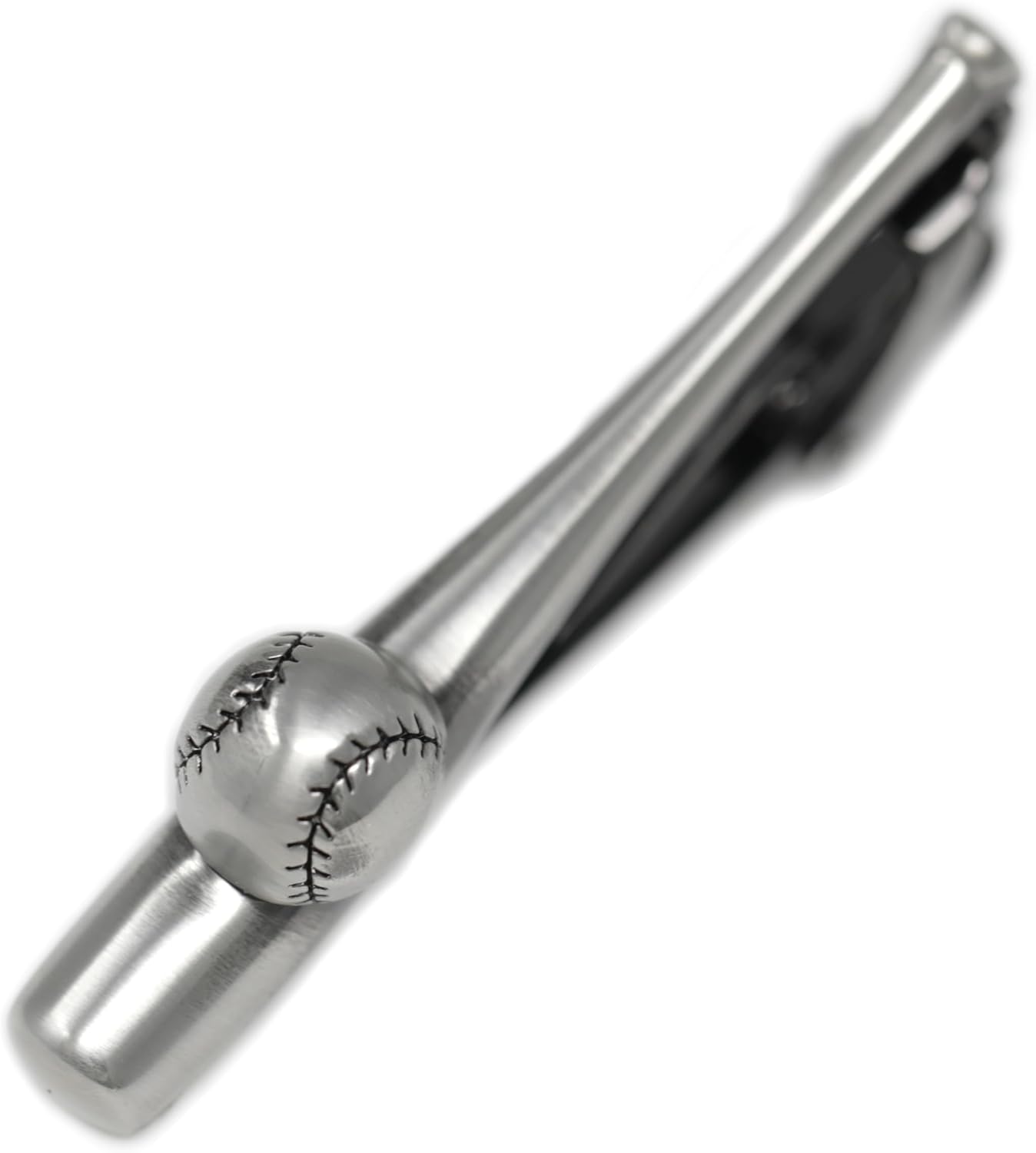 Novelty Animal Tie Clip, Baseball Style, Silver, Medium