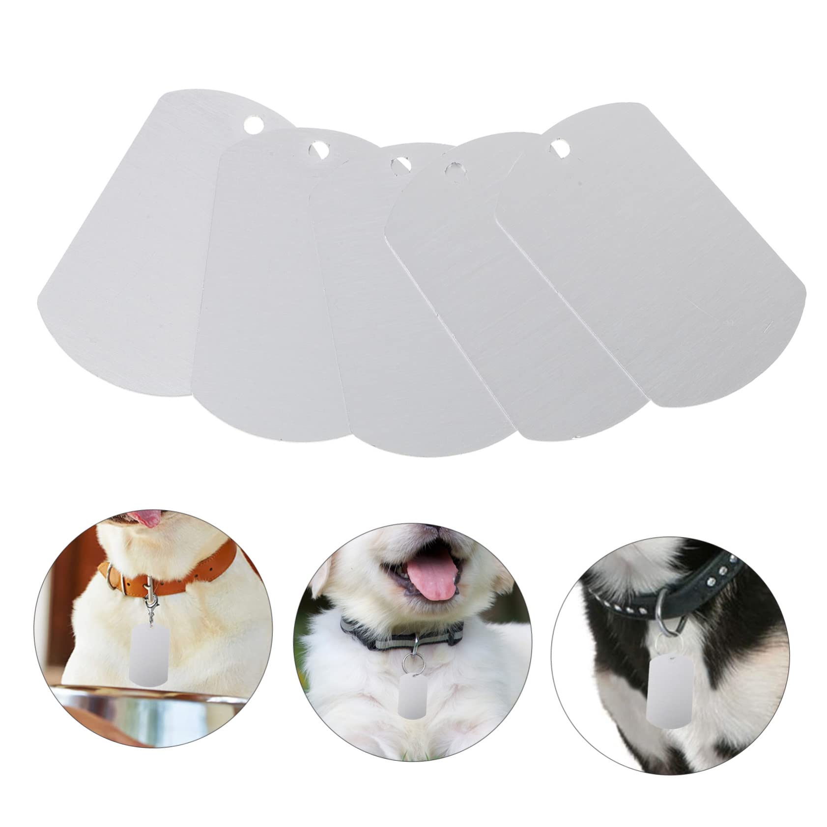 Mipcase Lot De 5 Médailles Gravées pour Animaux De Compagnie en Aluminium pour Chiens Et Chats Fabriquées À La Main 20 Pièces X 5