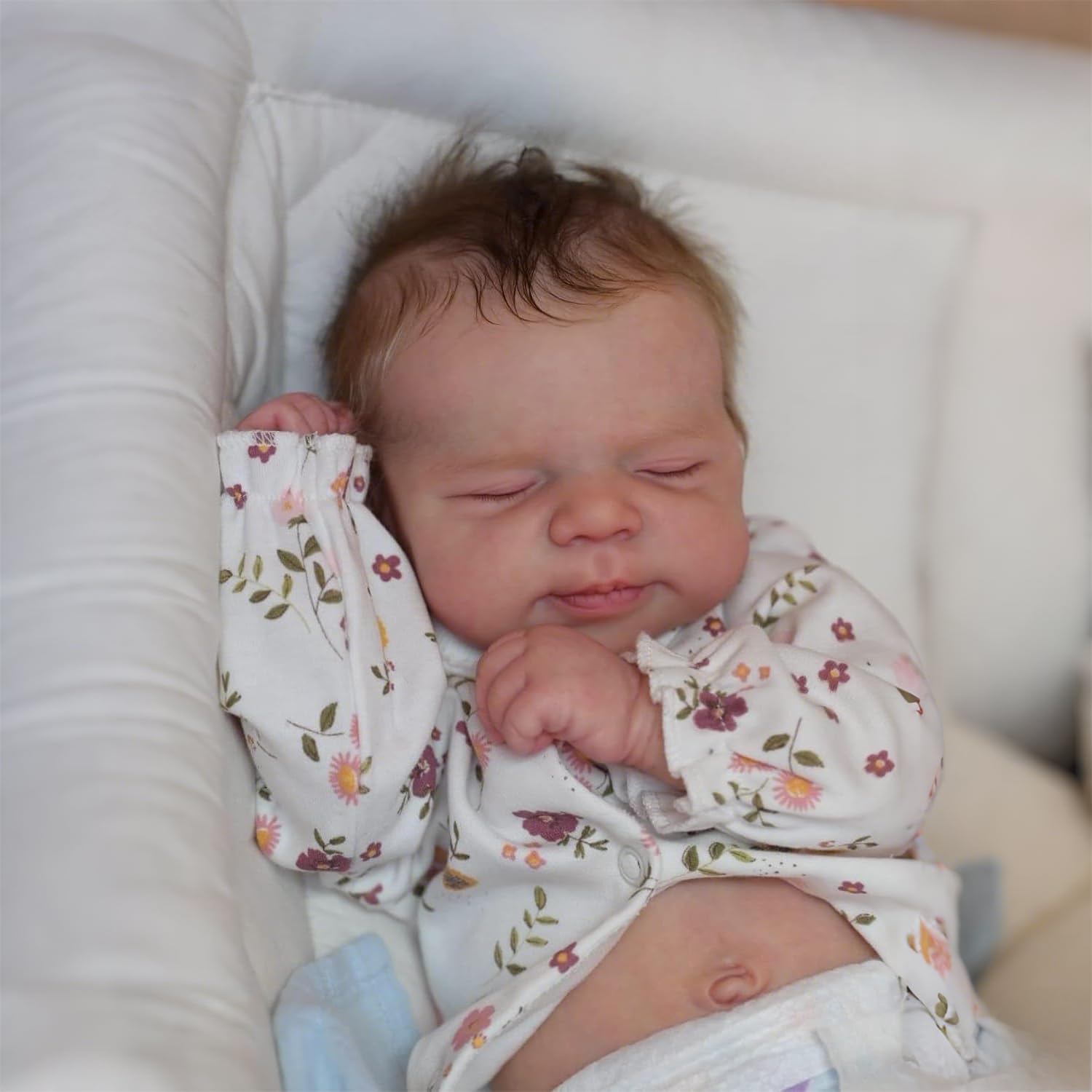 iCradle ラブリーリアルルック リボーン ベビードール 19インチ 48cm フルボディ ビニール シリコン 人形 女の子 解剖学的に正しい根付いた髪 リアルな睡眠 新生児 おもちゃ ギフト 対象年齢3歳以上。