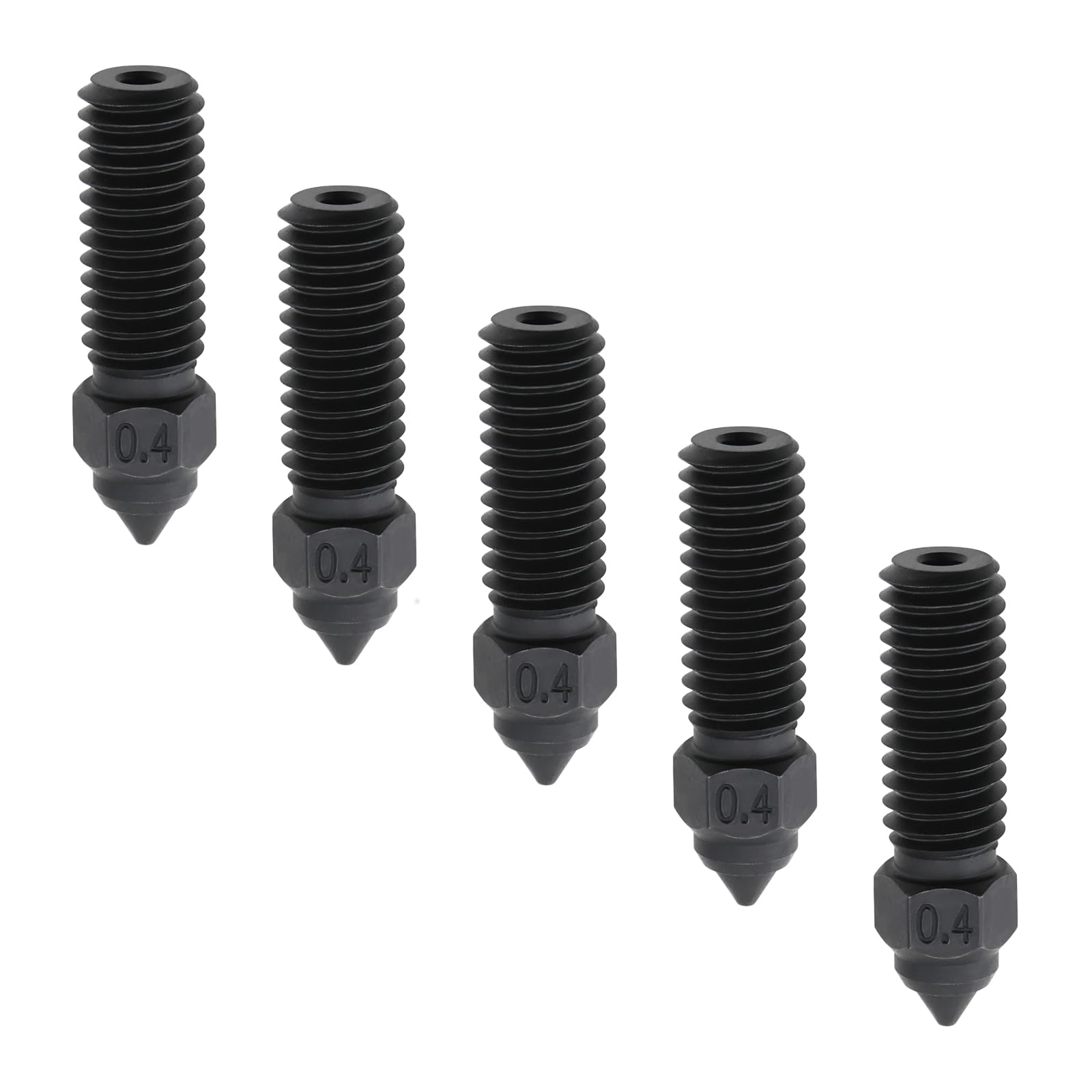 ECSiNG 5 Boquillas Kit de Extrusoras para Impresora 3D de 0,4 Mm Compatible con Creality K1 MAX CR-M4 CR-10 SE Compatible con Impresoras 3D Ender 3 V3 KE