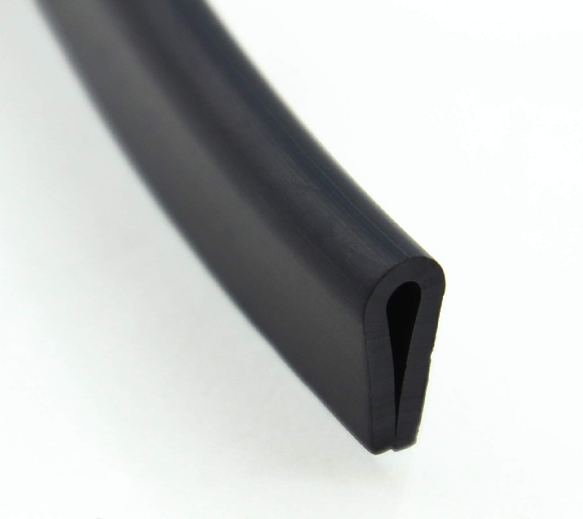 SMI-Fassungsprofil V7 für 3mm aus EPDM Vollgummi Schwarz widerstandsfähiger Kantenschutz für Scheiben, Fenster, Blech U-Profil, U-Gummiprofil, U-Form (100 m)