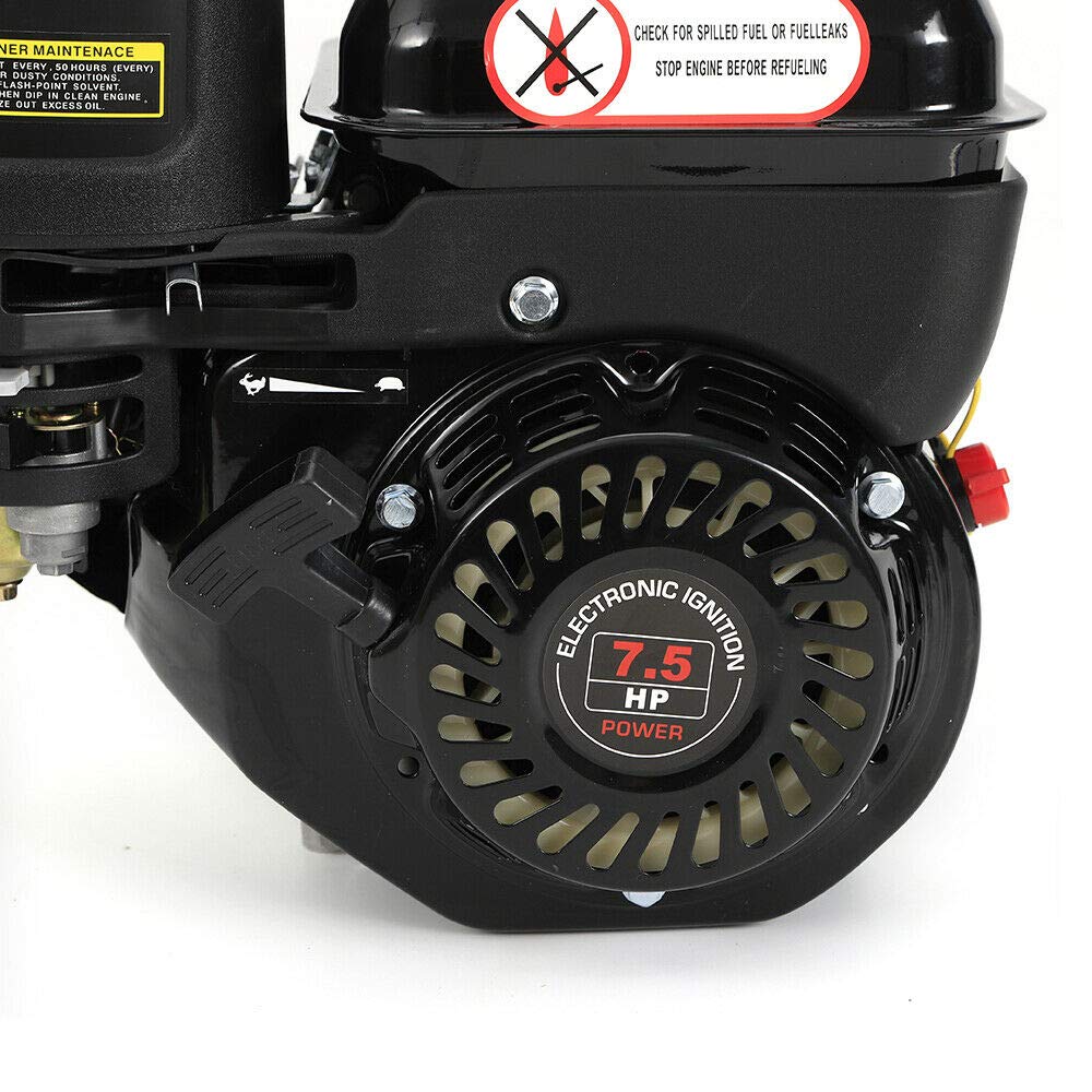 Motor de gasolina de 4 tiempos, 7,5 CV, 5,1 kW, motor de arranque ligero, motor de 420 cc, motor de kart, motor de cambio, motor monocilíndrico con protección contra falta de aceite.