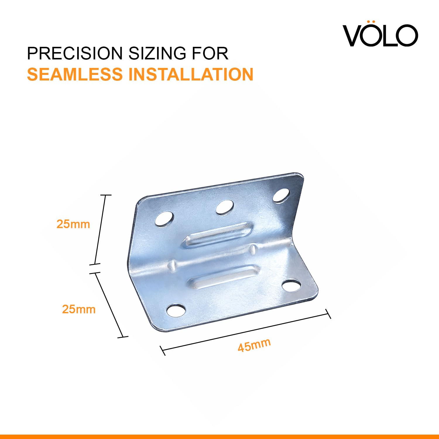 Volo L Angle Bracket for Reinforcing Chairs/Tables - Shelf Bracket 25mmx25mm Zinc Plated, L Shape Bracket for Solid Shelf Support, Joint Right Corner Brace (1 x 1 Inch) (25mm (1"), 12) — Amazon image 2