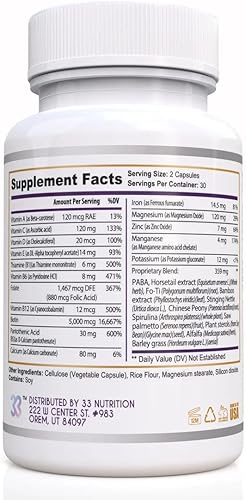 Miniatura 6 de Hello Beautiful Vitaminas para el cabello, la piel y las uñas, extra fuerte, biotina, 5000mcg, suplemento cápsulas para mujeres