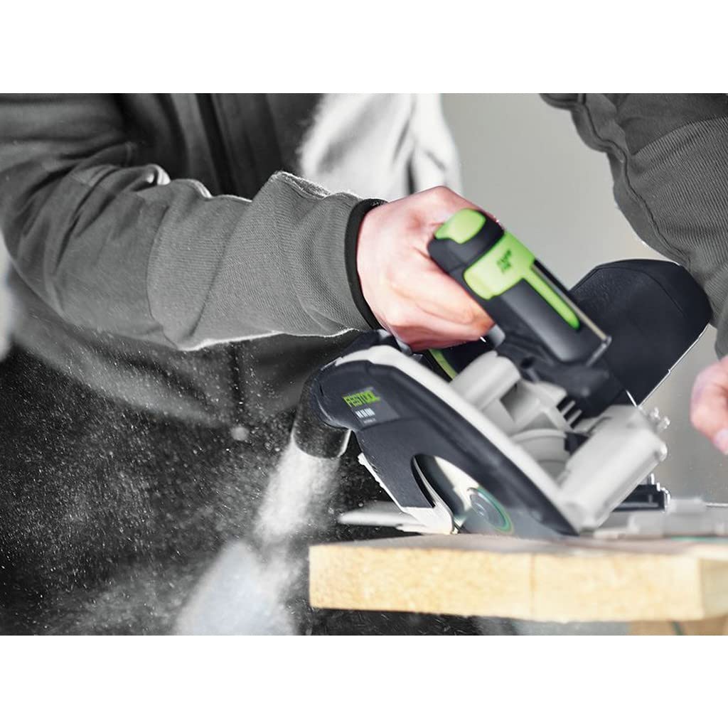 Festool Scie Circulaire HK 55 EBQ-Plus avec Rail FSK 420 | Scie circulaire portative professionnelle - inclinaison 0-50°, aspiration 27/36 mm, livrée avec Systainer