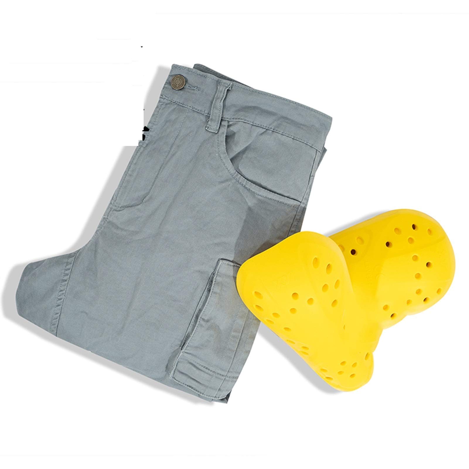 Vier Seizoenen Motorbroek Vrouwelijke Locomotief Race Gepantserde Broek Met Ritssluiting Beschermende Kleding Natuurlijke Breedte 13cm Lengte 24cm (Color : Gray, Size : XXXX-Large