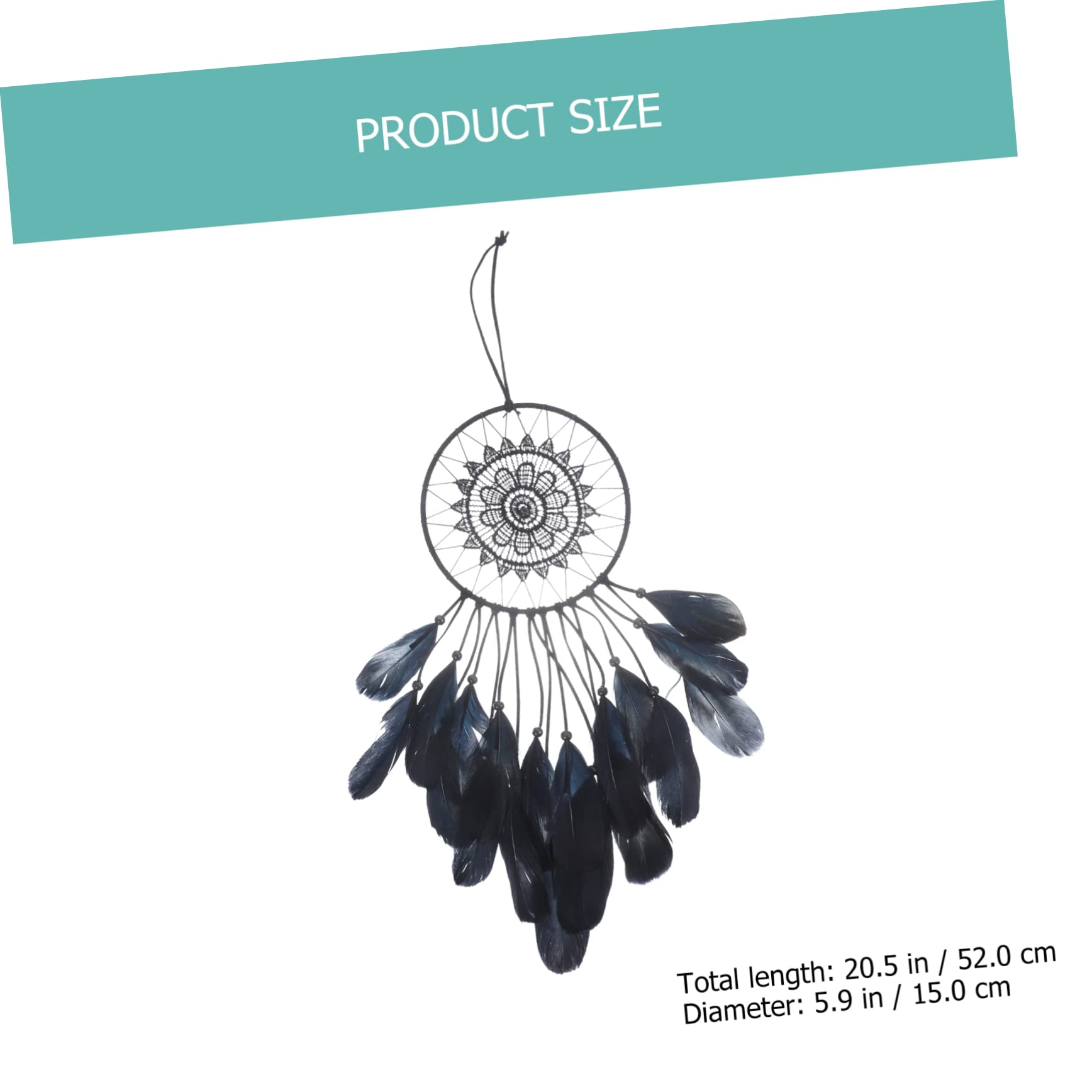 MAGICLULU 5piezas Atrapasueños De Negras Colgante Decorativo De Pared Adorno Artesanal para Hogar y Jardín Decoración De Estilo Bohemio para Habitaciones y Eventos