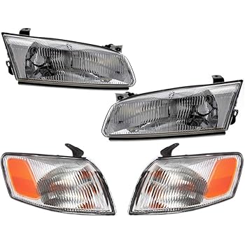 Amazon Com Headlight Assembly Compatible With 1997 1999 Toyota Camry Halogen Passenger And Driver Side Automotive