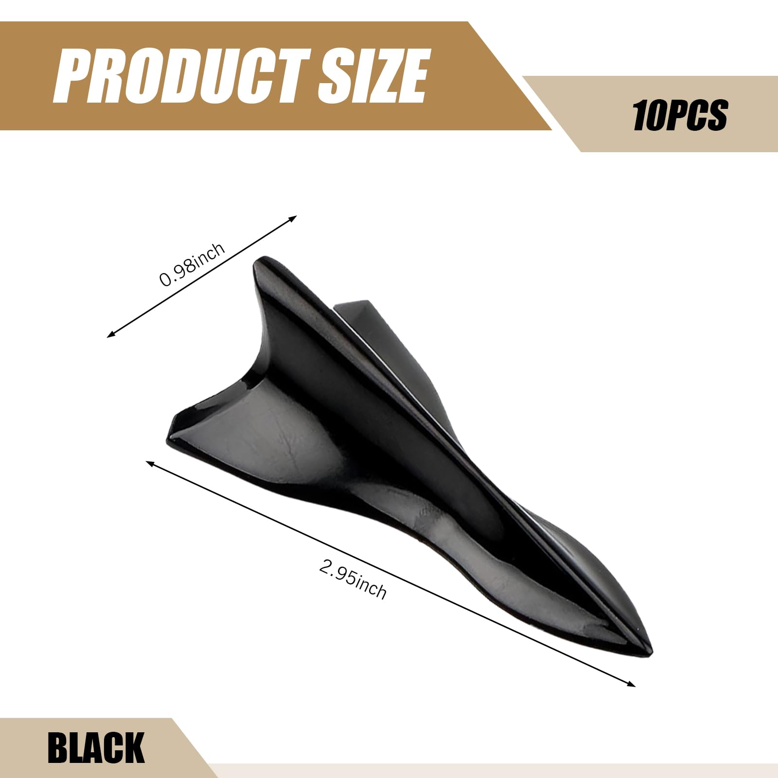 DYEKNEE Pack-10 Car Roof Tail Shark Fin Antenna Decoration, 0.98