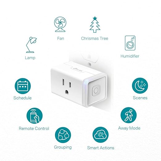 Kasa Smart Plug HS103P4, Smart Home Wi-Fi Outlet Works with Alexa, Echo, Google Home & IFTTT, No Hub Required, Remote Control, 15 Amp, UL Certified, 4-Pack