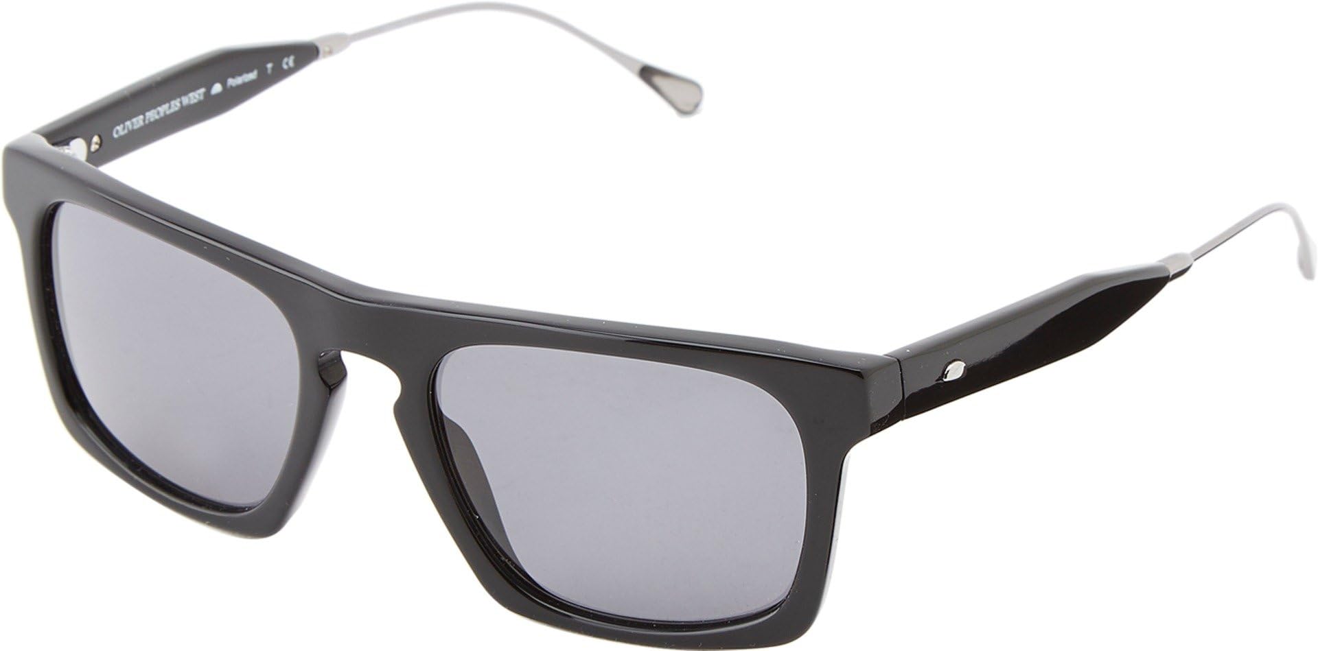 Oliver Peoples Unisex San Luis Polarized Sunglasses, Black with Flint, One Size