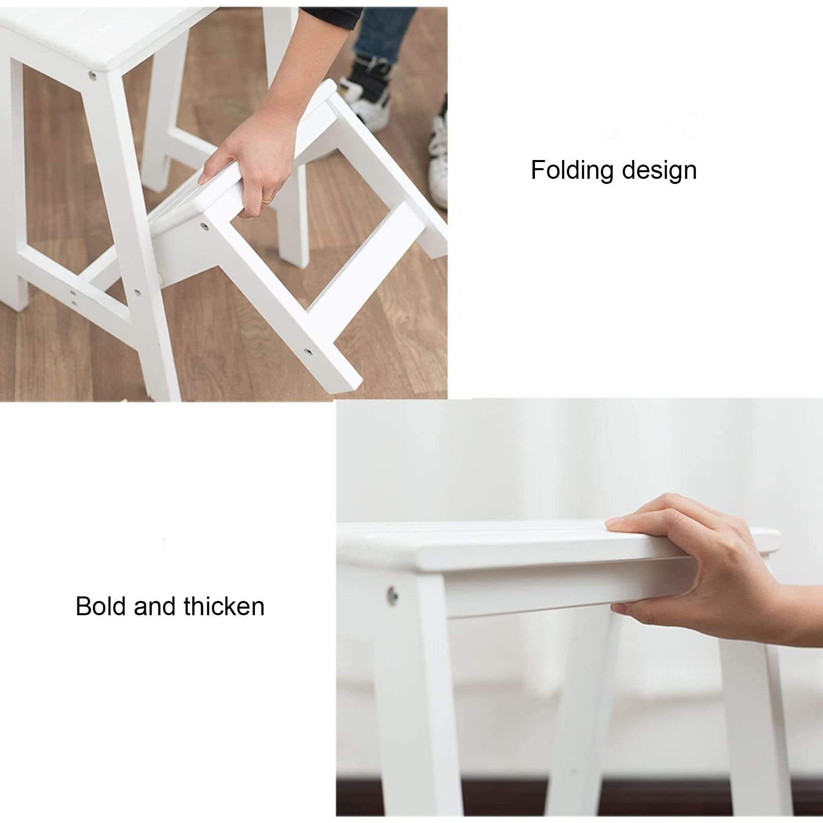 Silla de escalera plegable taburete de de 2 taburetes pequeños per torte banco de zapatosestante de flores escalón de cocina escalera de seguridad anslizante per el hogar y l