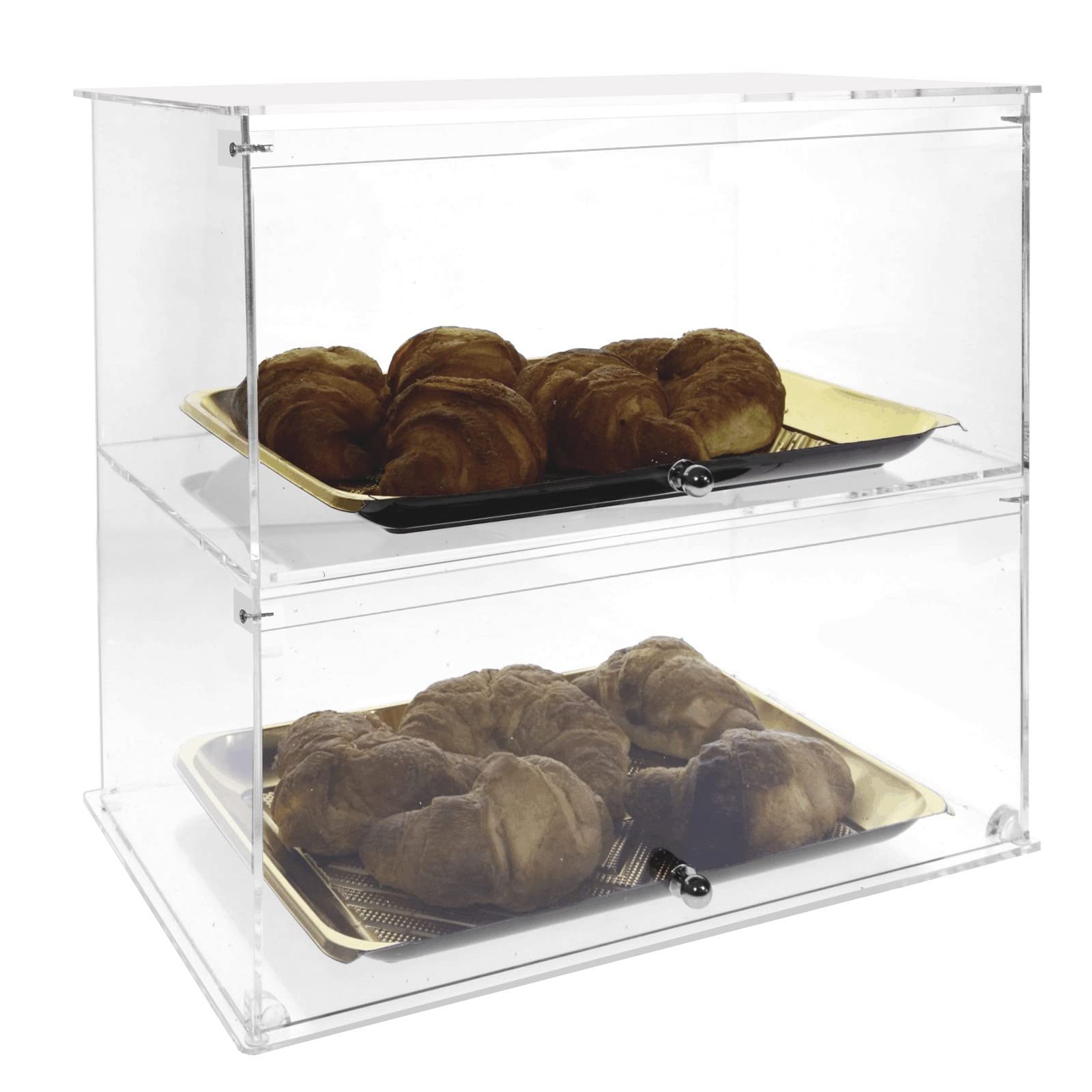 Avà srl Thekenaufsatz aus Plexiglass, transparent, mit 2 Fächern