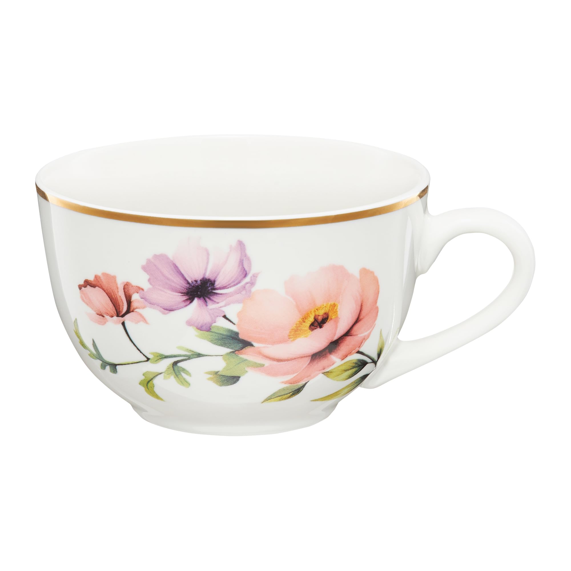 AMBITION Porcelanowy serwis do kawy z motywem kwiatowym Flores zestaw dla 6 osób