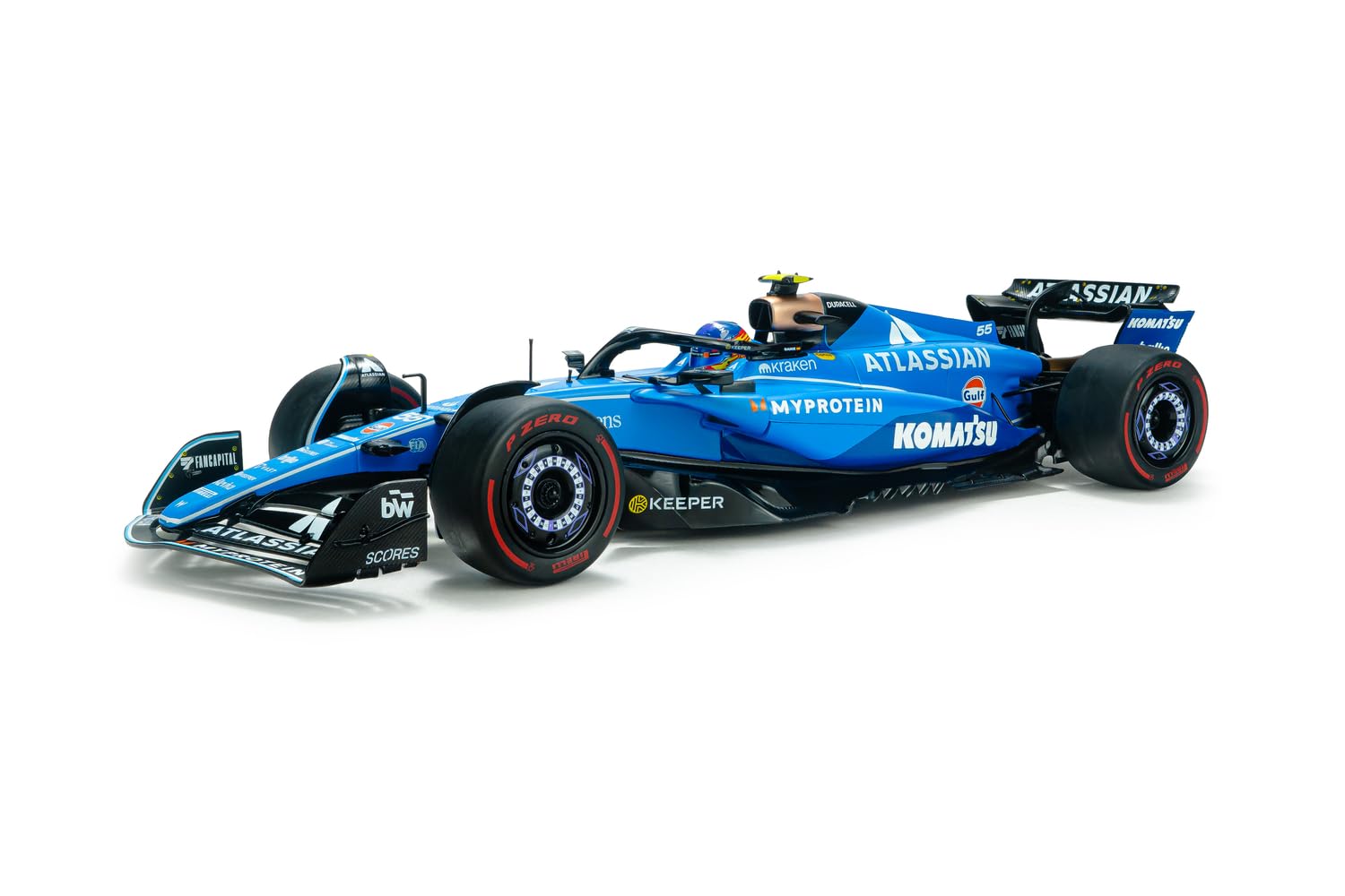 Solido Williams FW47#55 GP Australia 2025 - Formuła 1 Diecast model samochodu, samochód wyścigowy C.Sainz, szczegółowa miniatura sportów motorowych, niebieski, 1:18